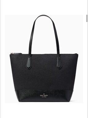 Kate Spade Lola Glitter Tote Bag Purse Black